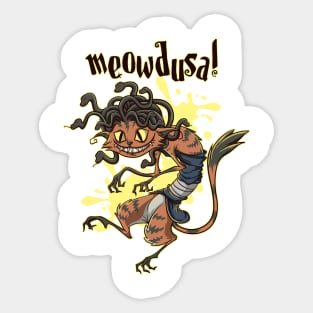 Medusa Gorgon Meowdusa Cat Pun Greek Mythology Cats Gift Sticker